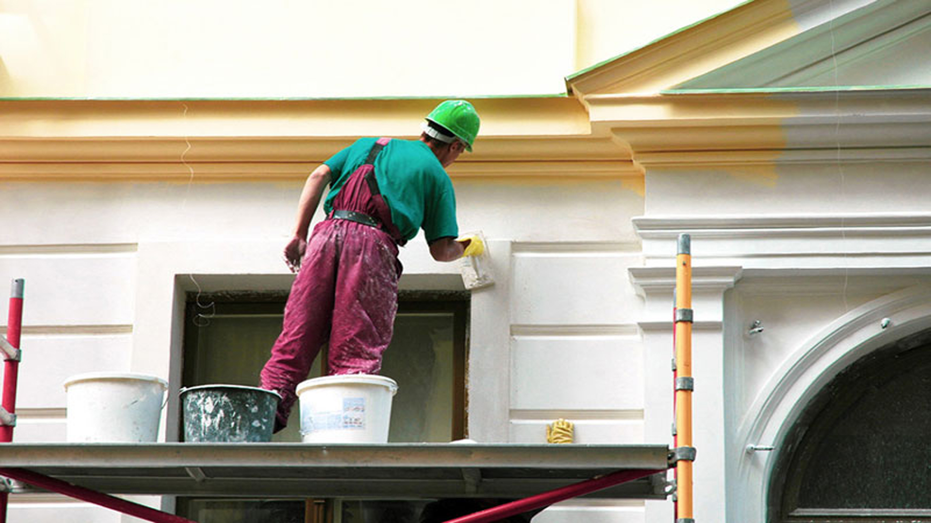 Painting and coating works for internal and external buildings